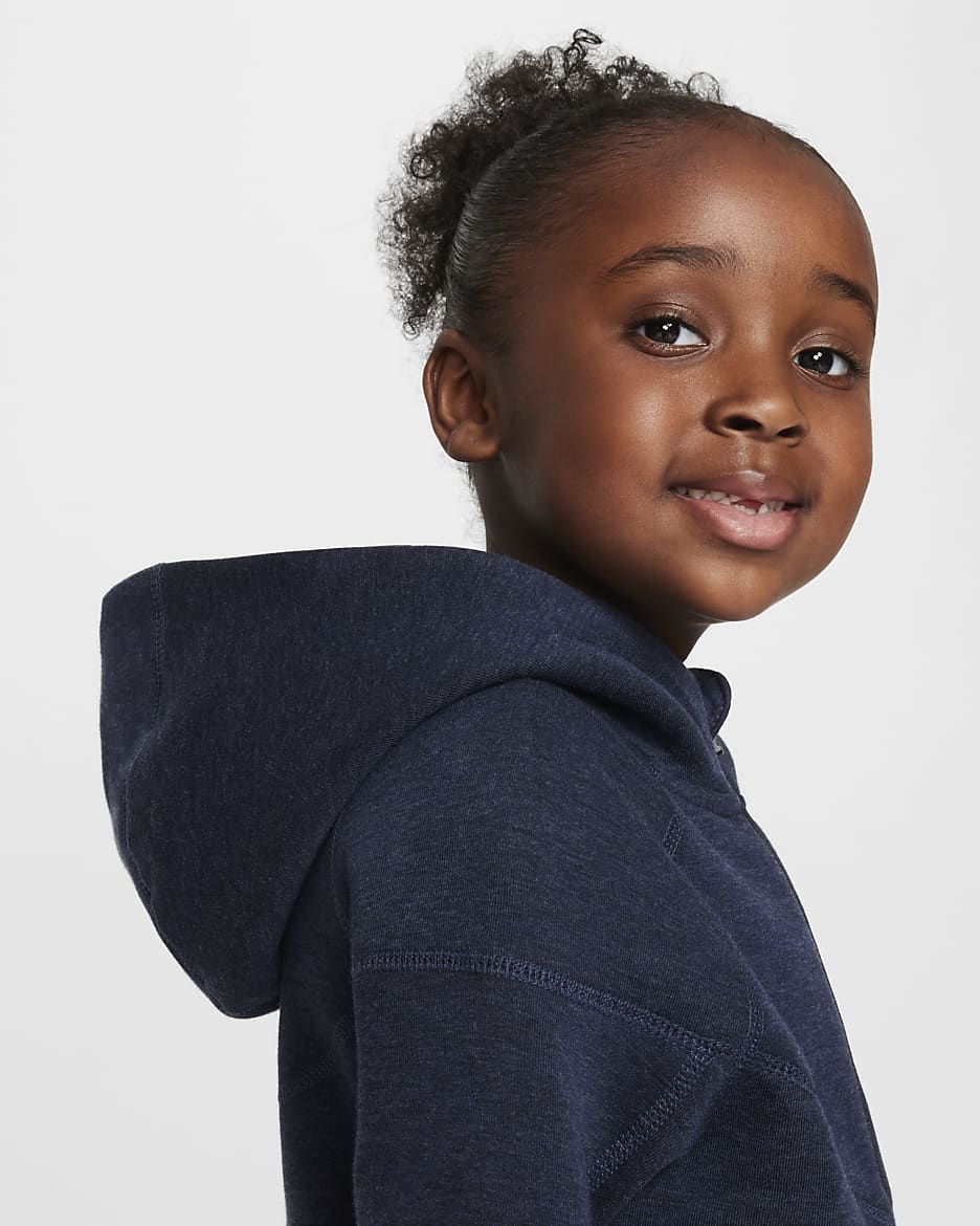 Nike Sportswear Tech Fleece Full-Zip Set Little Kids 2-Piece Hoodie Set - Obsidian Heather