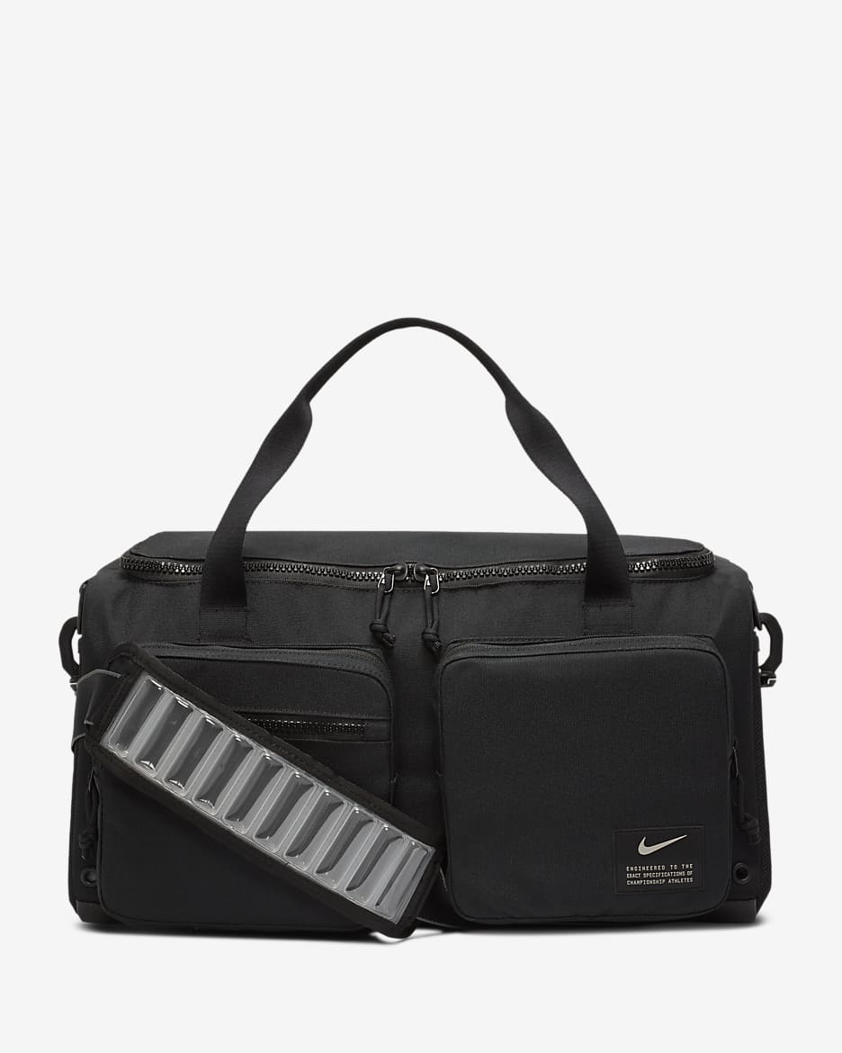 Nike Utility Power Training Duffel Bag (Small, 31L) - Black/Black/Enigma Stone