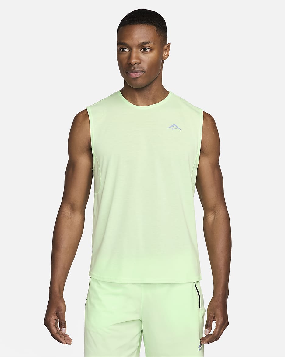 Nike Solar Chase Part superior de running sense mànigues Dri-FIT - Home - Vapor Green/Neutral Olive/Negre