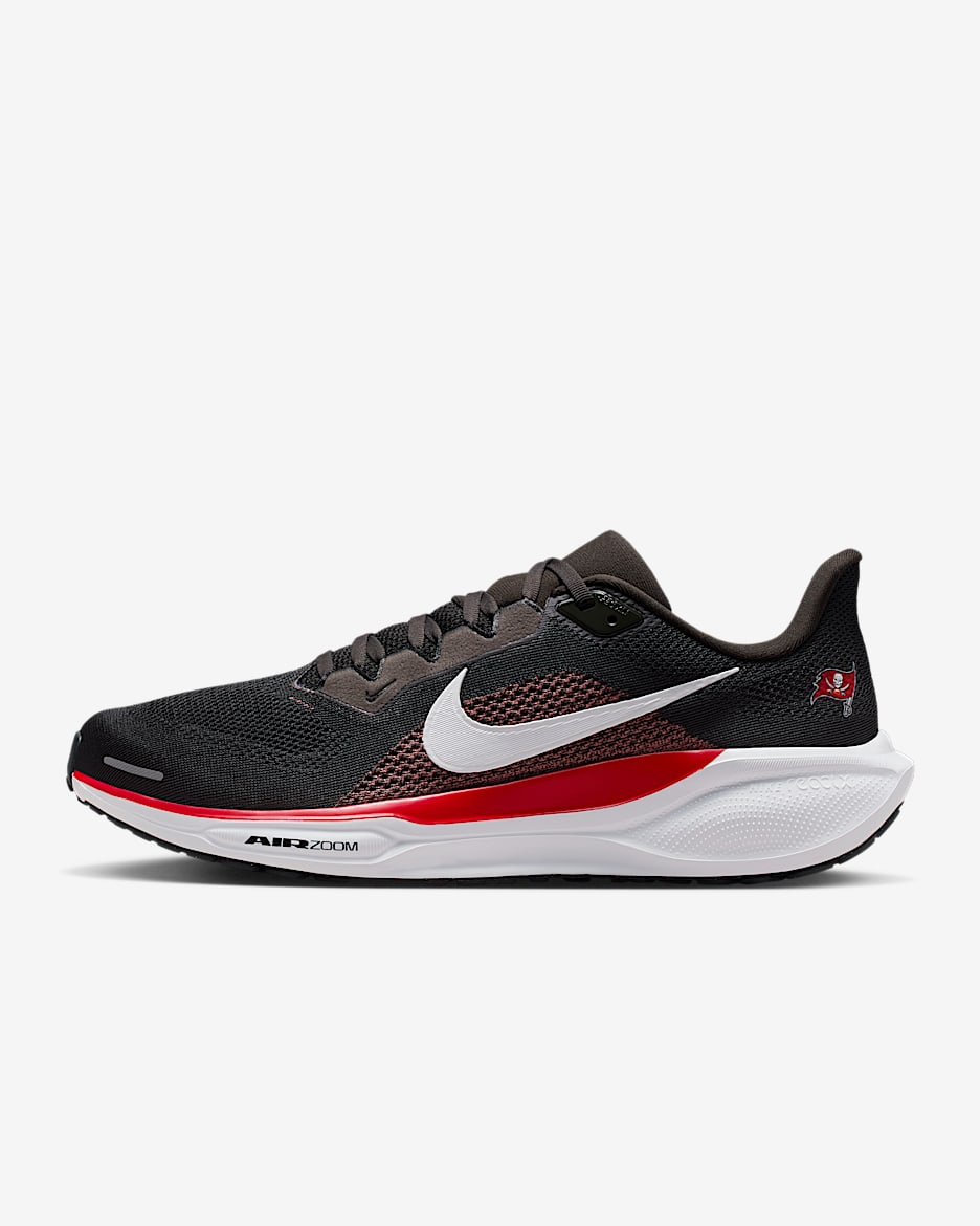 Tampa Bay Buccaneers Pegasus 41 Men's Nike NFL Road Running Shoes - Deep Pewter/Gym Red/White