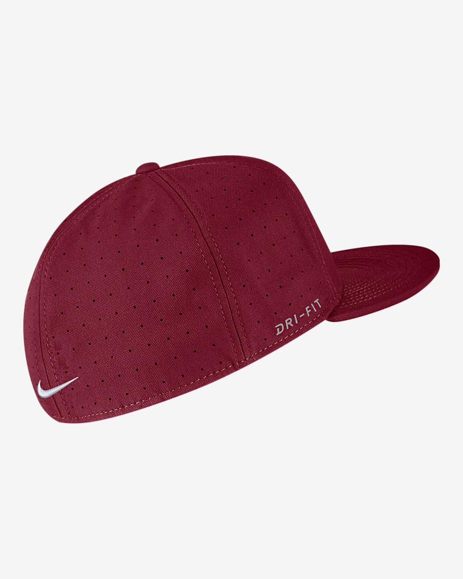 Alabama Nike College Fitted Baseball Hat - Team Crimson