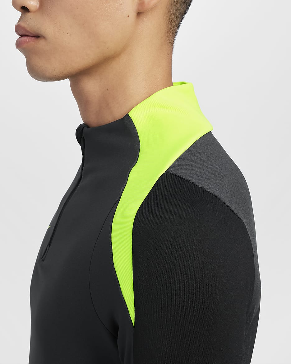 Nike Strike Men's Dri-FIT Football 1/2-Zip Drill Top - Anthracite/Black/Volt/Volt