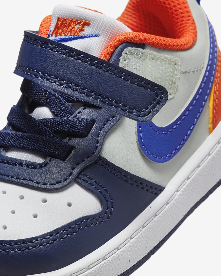 Nike Court Borough Low Recraft Baby/Toddler Shoes - Midnight Navy/Team Orange/Light Silver/Hyper Royal