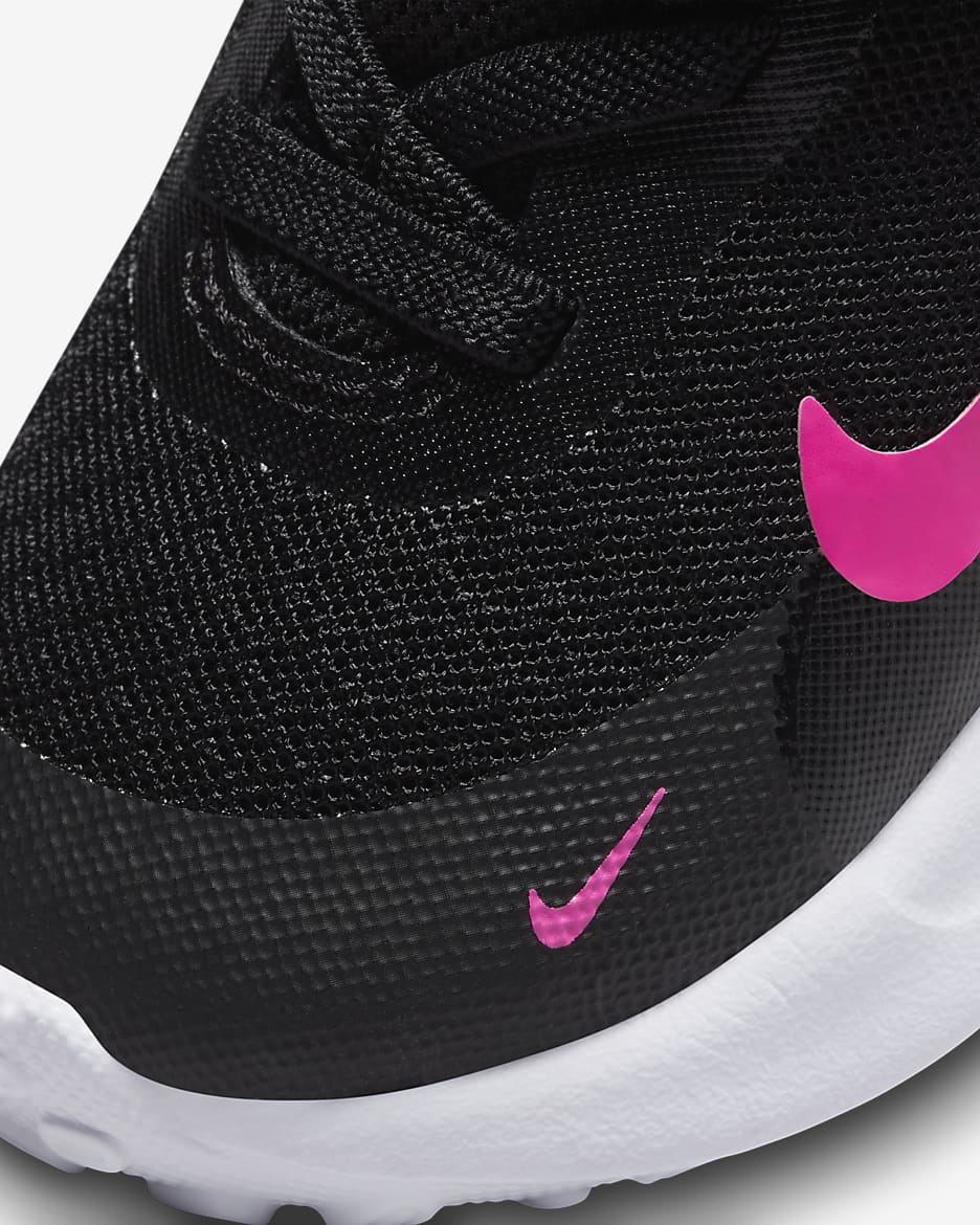 Nike Revolution 7 Baby/Toddler Shoes - Black/White/Hyper Pink