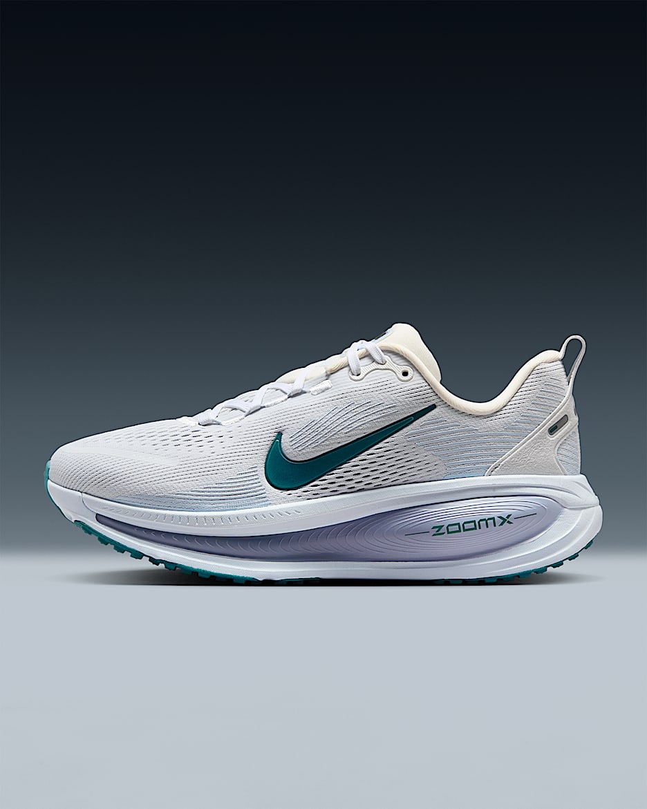 Tenis de correr en pavimento para mujer Nike Vomero 18 - Blanco cumbre/Tinte azul/Azul verdoso geoda