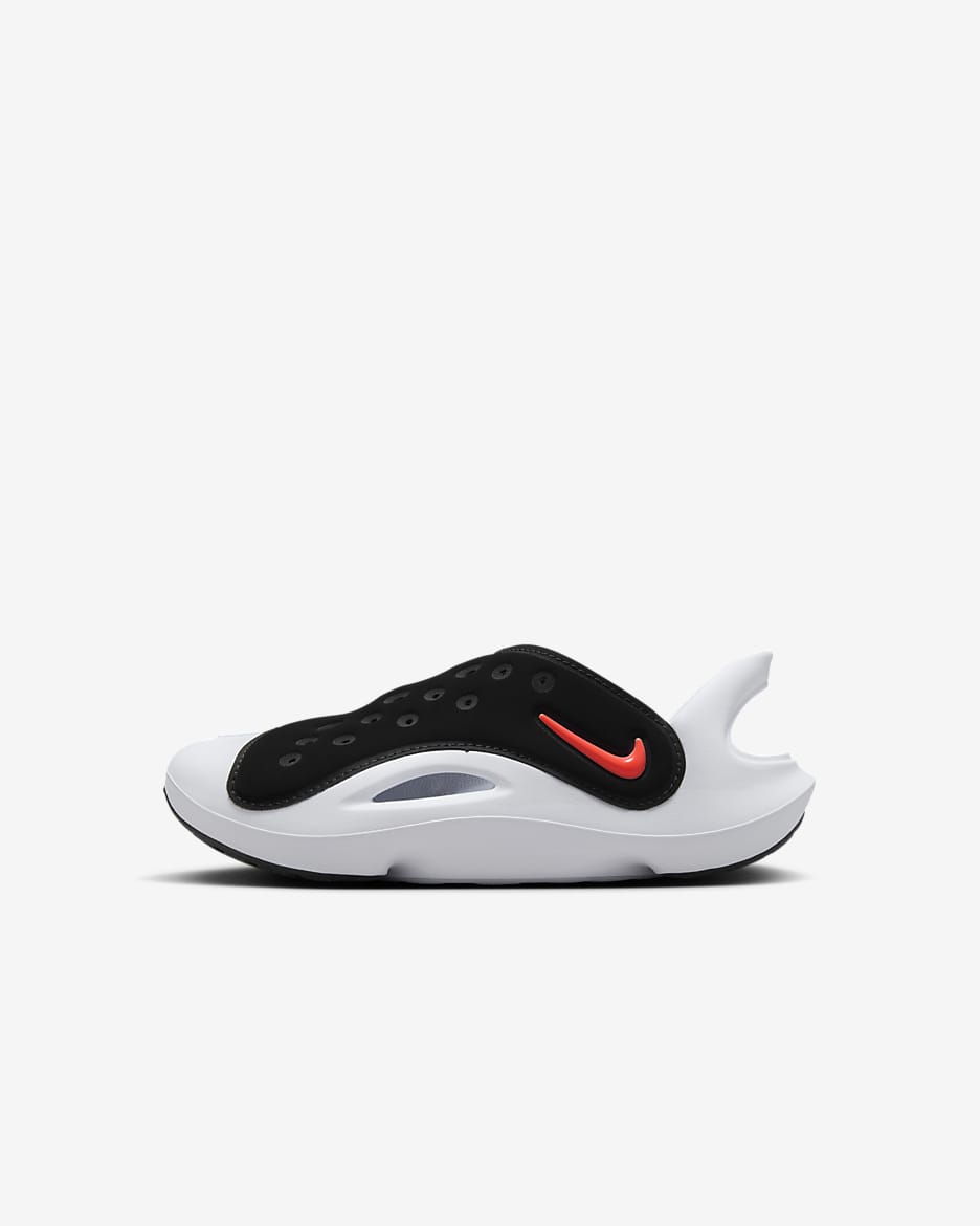 Sandalias para niños de preescolar Nike Aqua Swoosh - Negro/Verde strike/Blanco/Hipernaranja