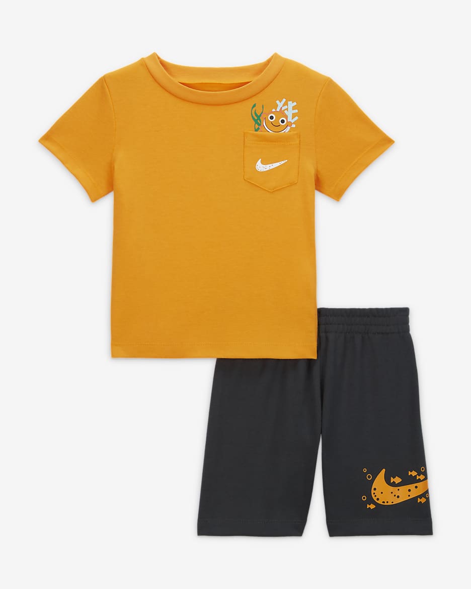 Nike Sportswear Coral Reef Jersey Tee and Shorts Set Baby 2-Piece Set - Gridiron