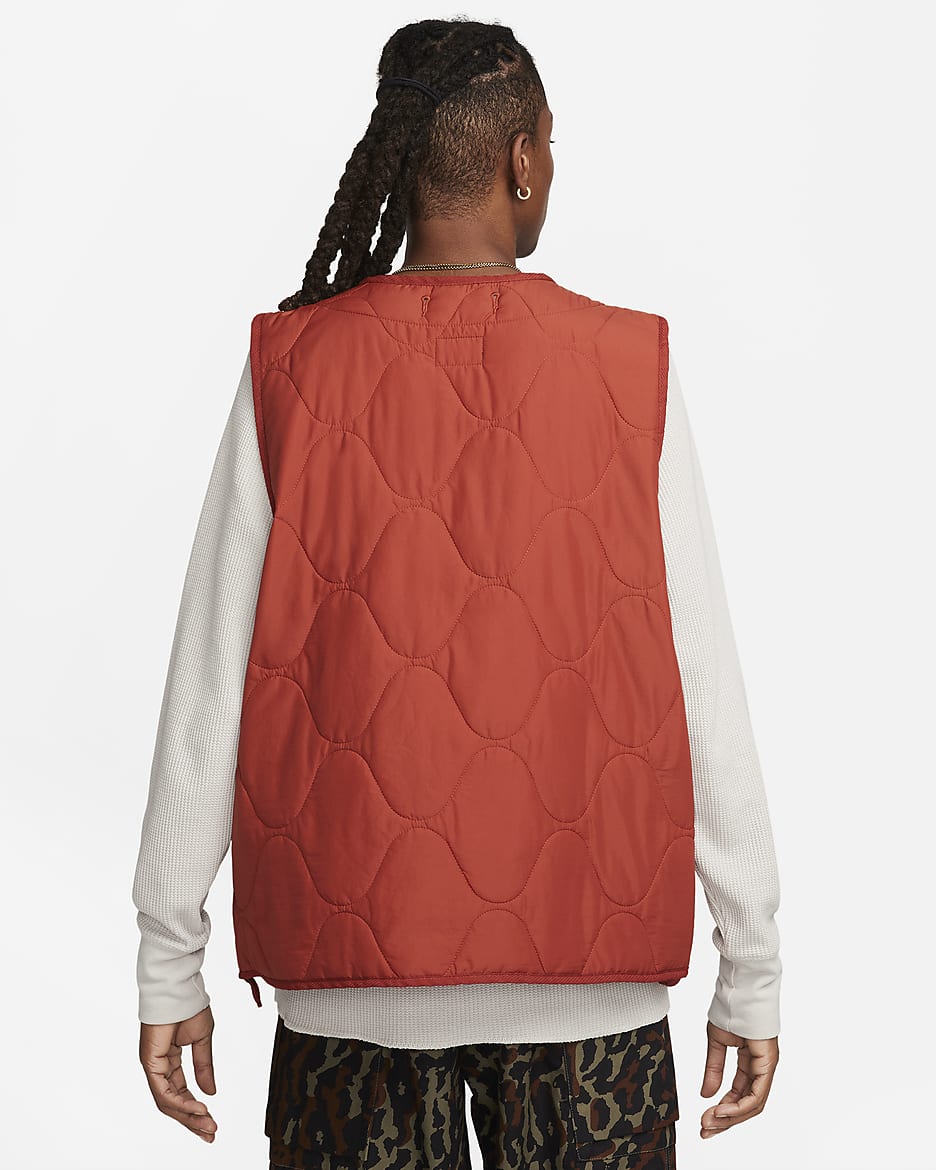 Nike Life Geweven bodywarmer in legerstijl met isolatie voor heren - Rugged Orange/Rugged Orange