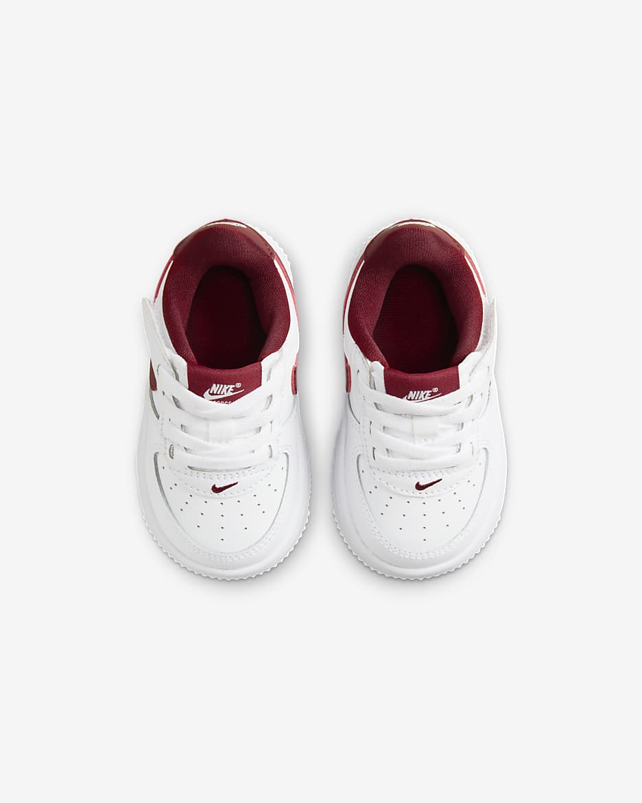 Sko Nike Force 1 Low EasyOn för baby/små barn - Vit/Team Red