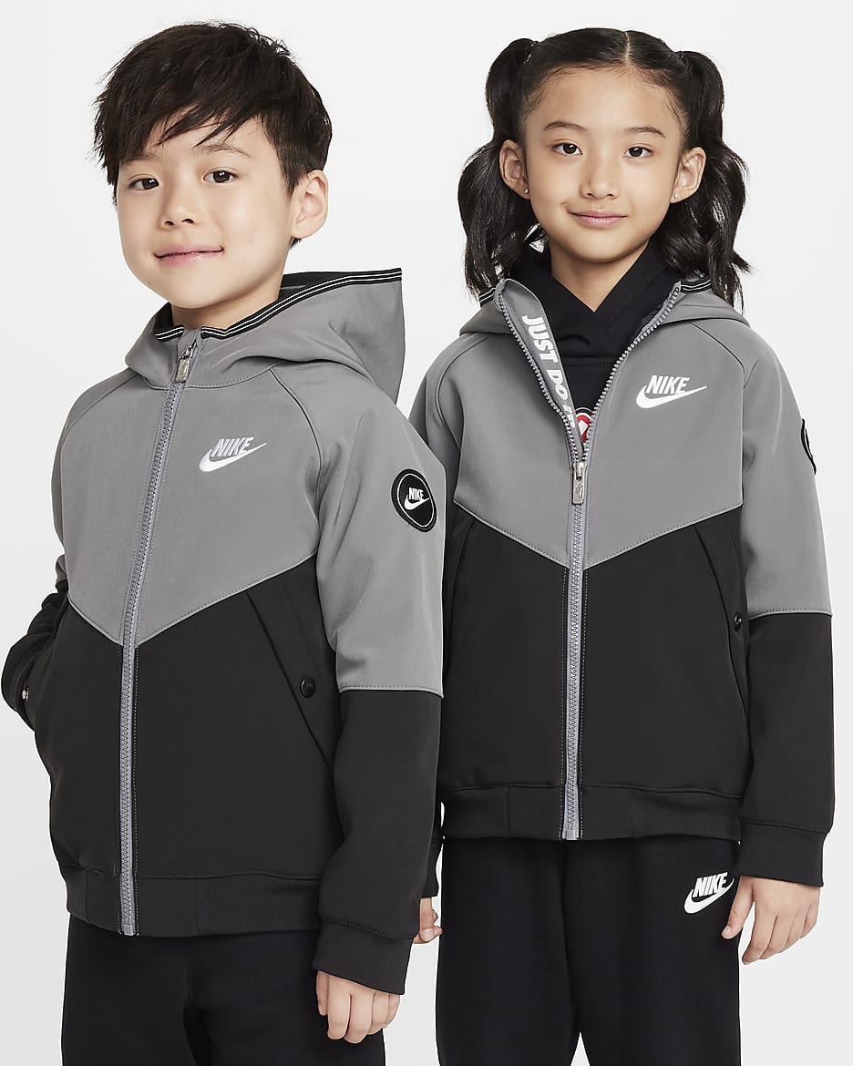 Chamarra ligera Futura para niños talla pequeña Nike - Gris humo