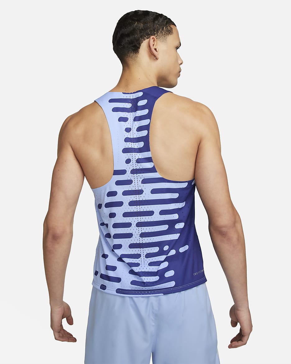 Nike AeroSwift Men's Running Singlet - Deep Royal Blue/Royal Tint/Hyper Pink