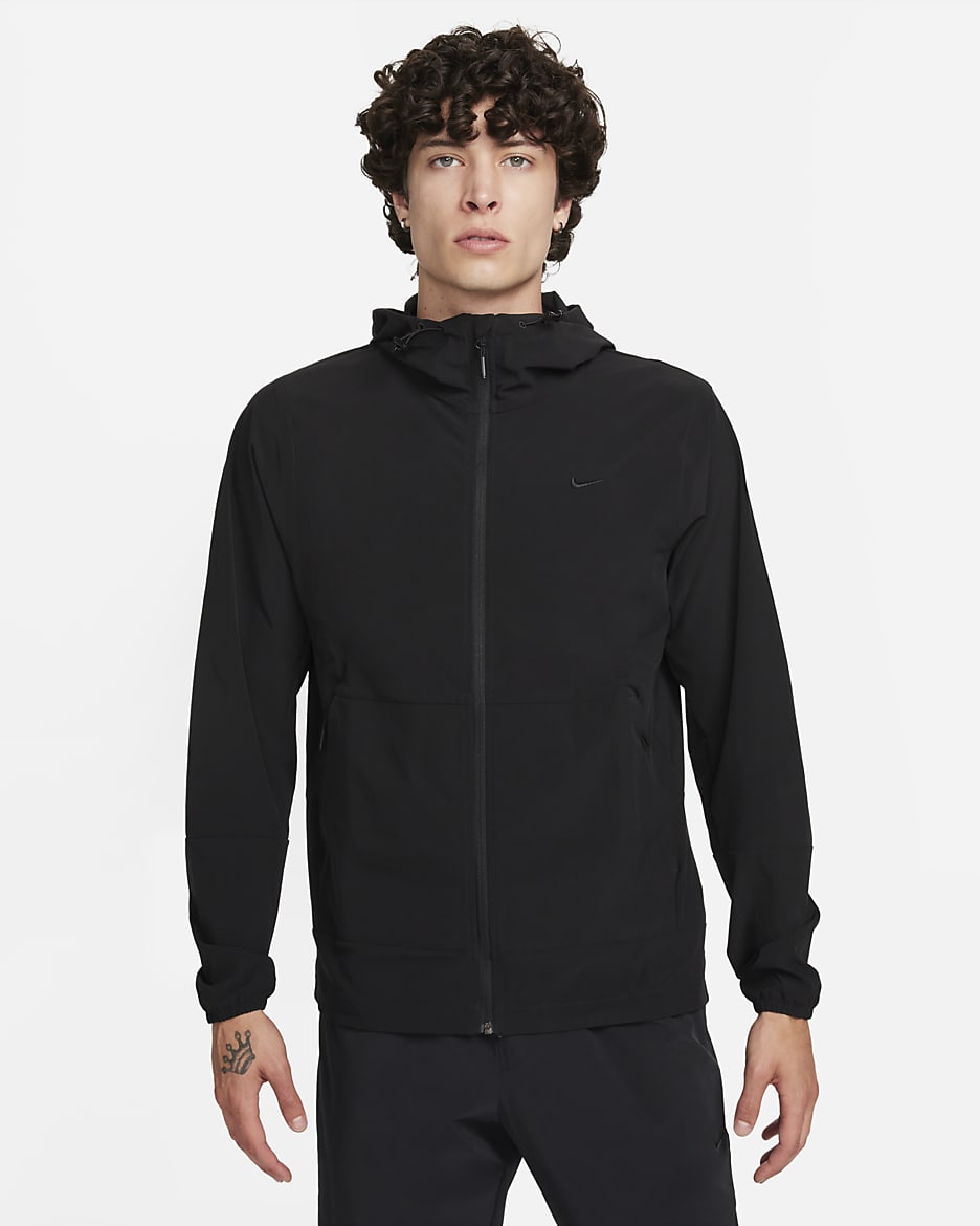 Nike Unlimited vielseitige, wasserabweisende Jacke mit Kapuze für Herren - Schwarz/Schwarz/Schwarz