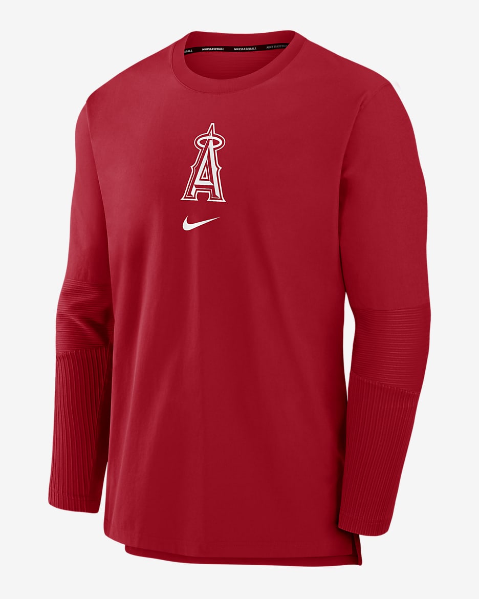 Los Angeles Angels Authentic Collection Player Men's Nike Dri-FIT MLB Pullover Jacket - Red