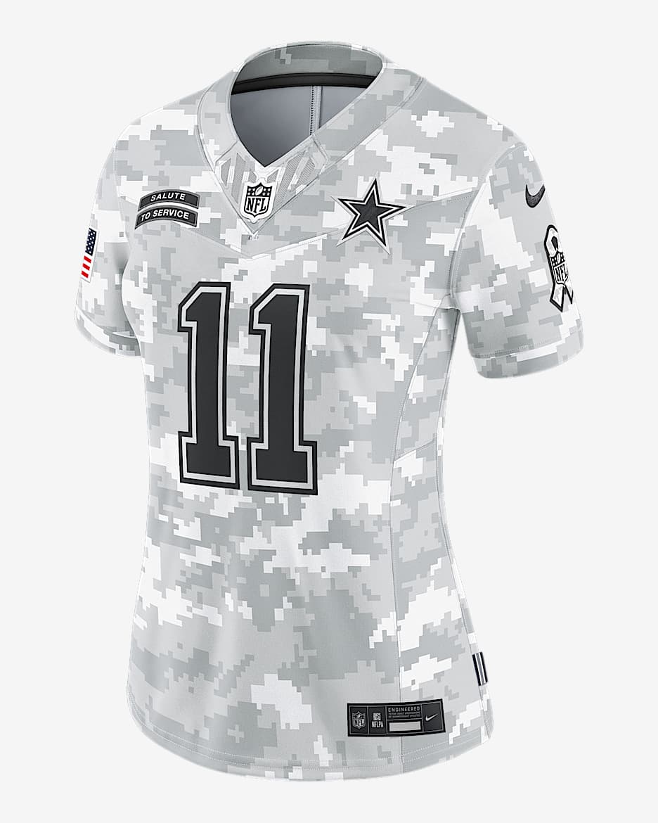 Jersey Nike Dri-FIT de la NFL Limited para mujer Micah Parsons Dallas Cowboys Salute to Service - Blanco