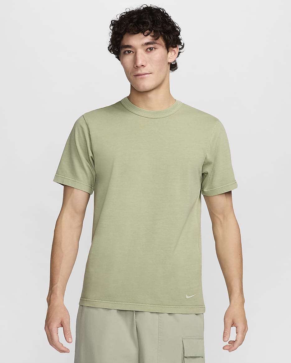 Nike Life Men's Short-Sleeve Knit Top - Oil Green/Oil Green