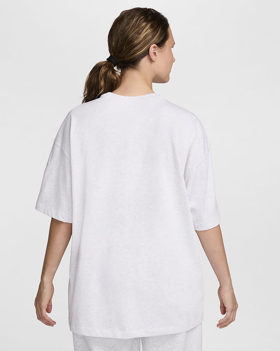 Nike Sportswear Essential Women's Oversized T-Shirt - Birch Heather/Cool Grey