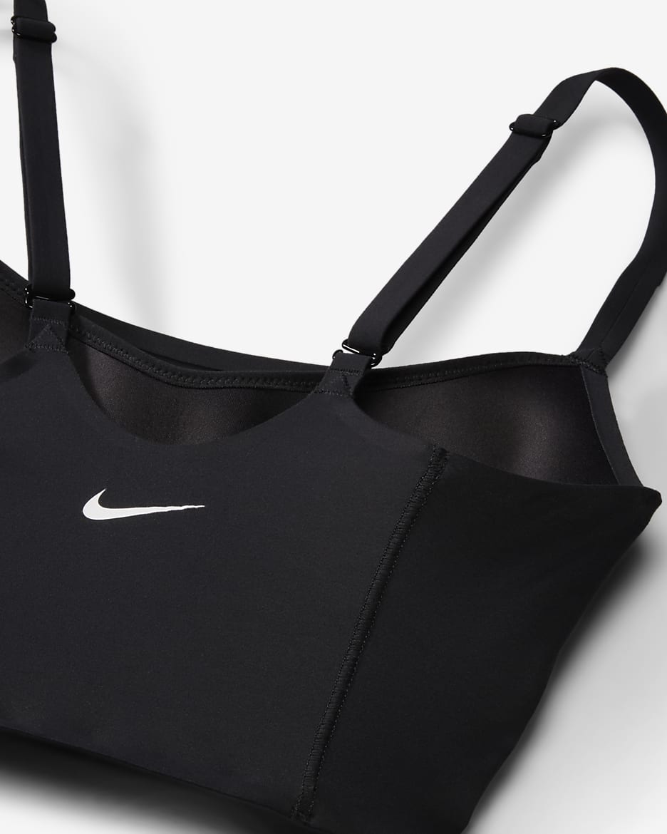 Nike Indy Luxe Women's Light-Support Padded Convertible Sports Bra - Black/White