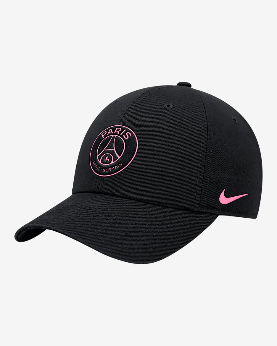 Gorra de fútbol Nike sin estructura Paris Saint-Germain Club - Negro