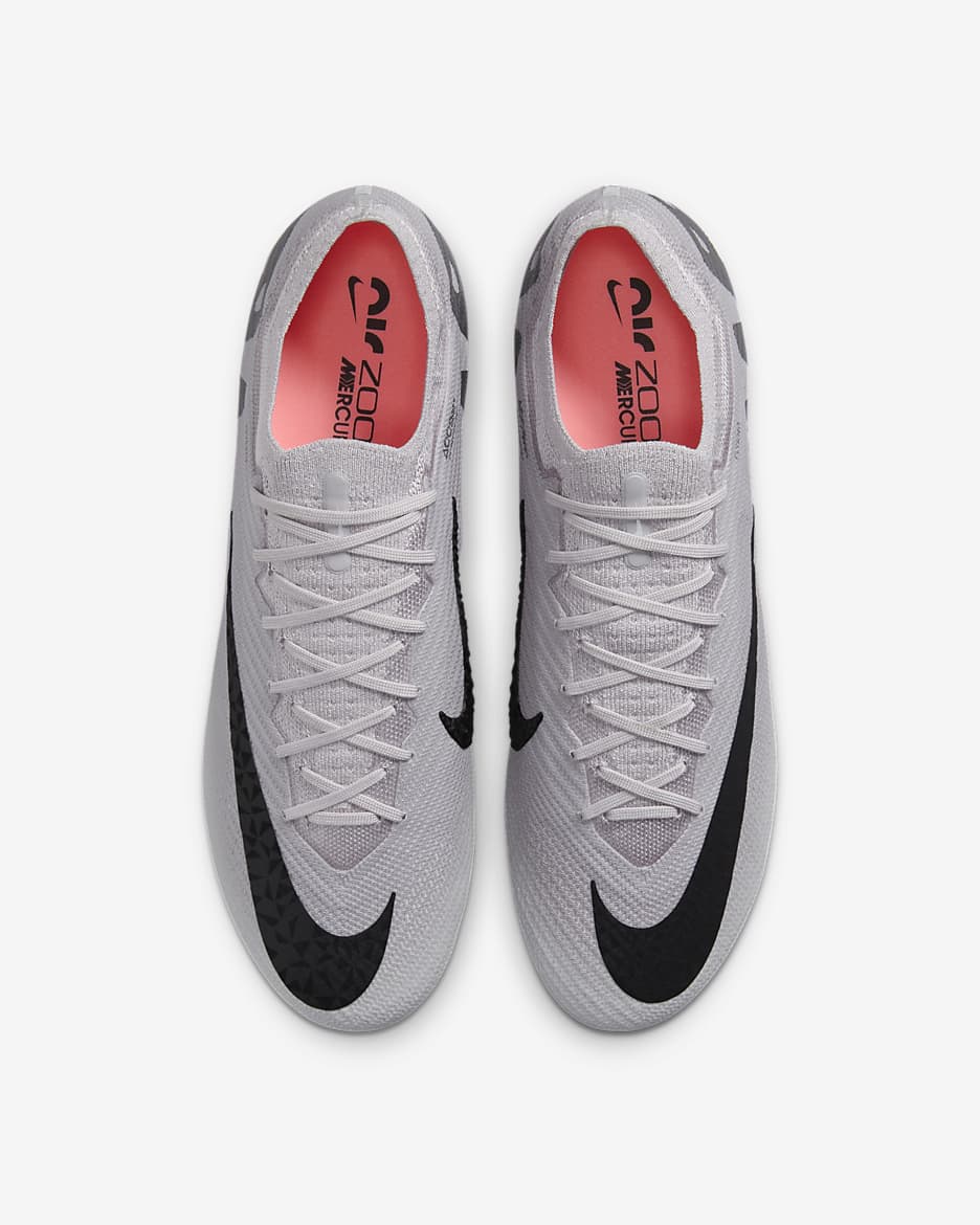 รองเท้าสตั๊ดฟุตบอลไม่หุ้มข้อ FG Nike Mercurial Vapor 15 Elite - Atmosphere Grey/ดำ