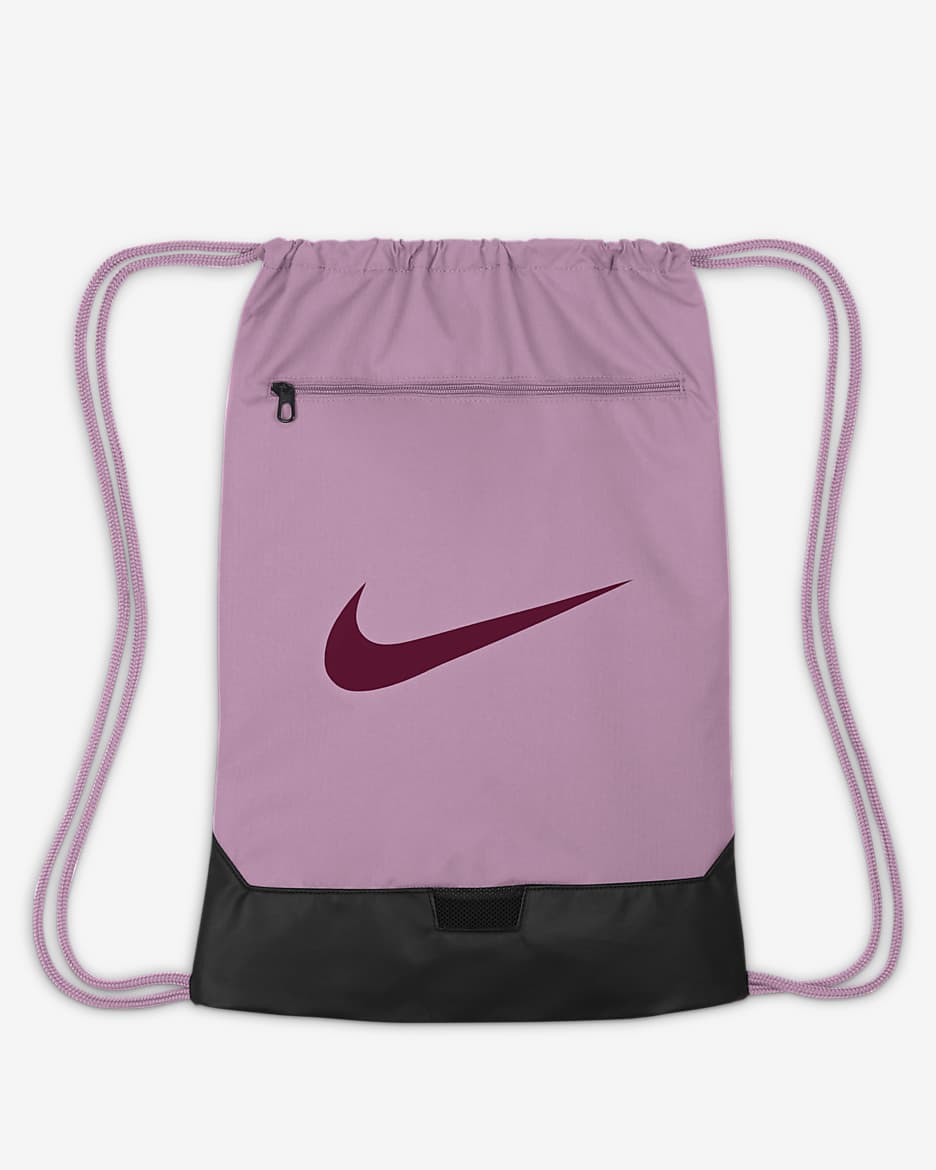 Nike Brasilia 9.5 Training Gymsack (18L) - Orchid/Black/Dark Beetroot