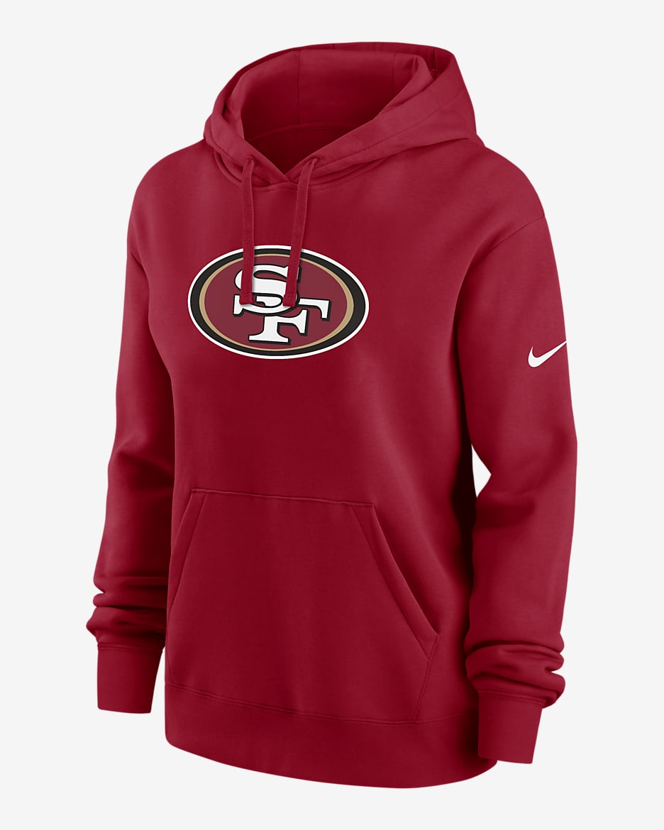 San Francisco 49ers Club Women's Nike NFL Pullover Hoodie - Red