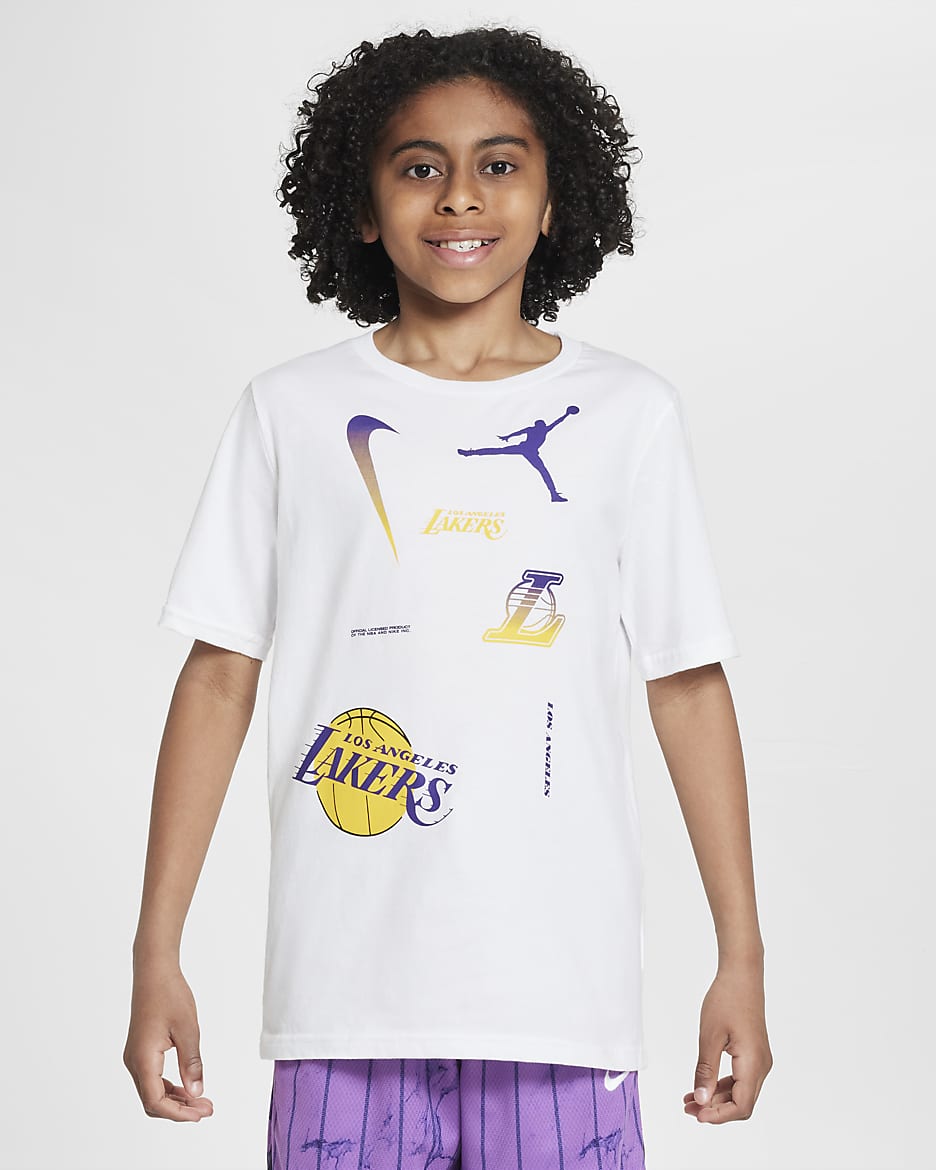 Los Angeles Lakers Courtside Statement Edition Camiseta Jordan NBA Max90 - Niño/a - Blanco