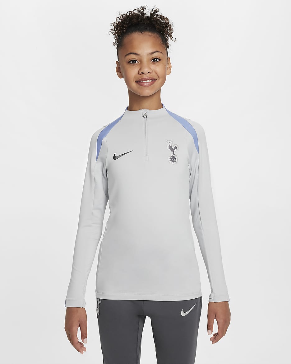 Tottenham Hotspur Strike Older Kids' Nike Dri-FIT Football Drill Top - Grey Fog/Grey Fog/Polar/Dark Grey
