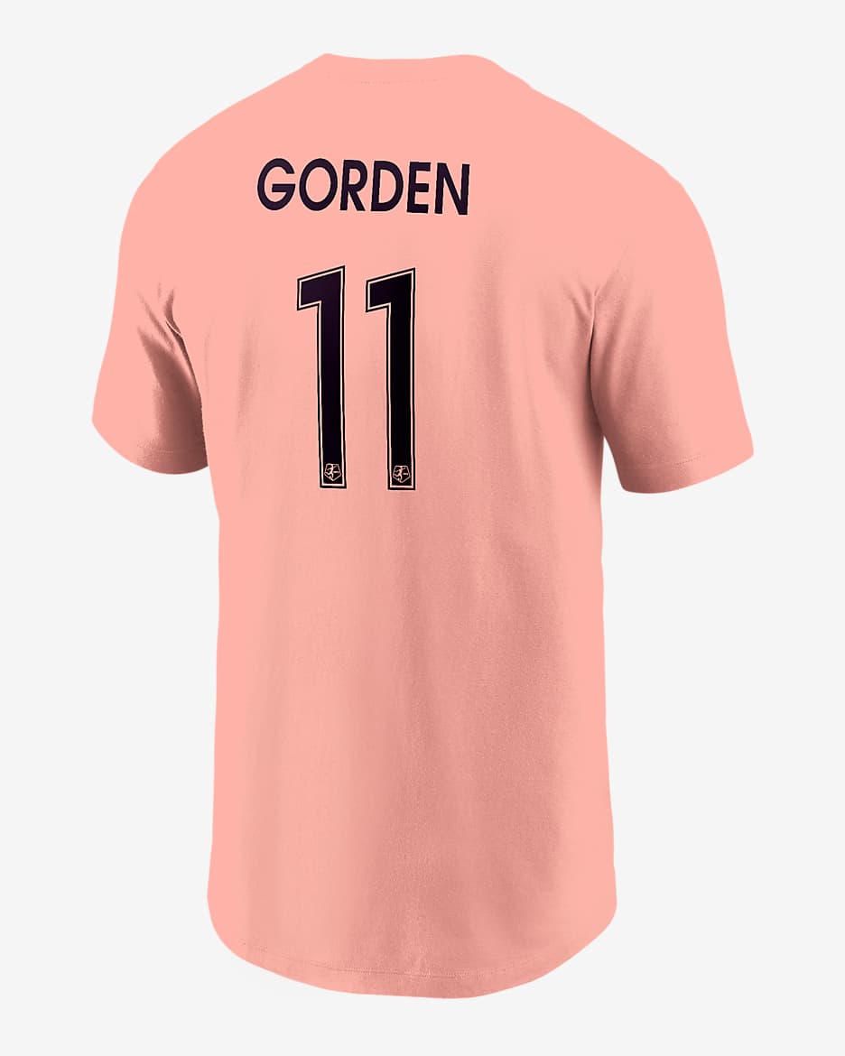 Sarah Gorden Angel City FC Men's Nike NWSL T-Shirt - Bleached Coral