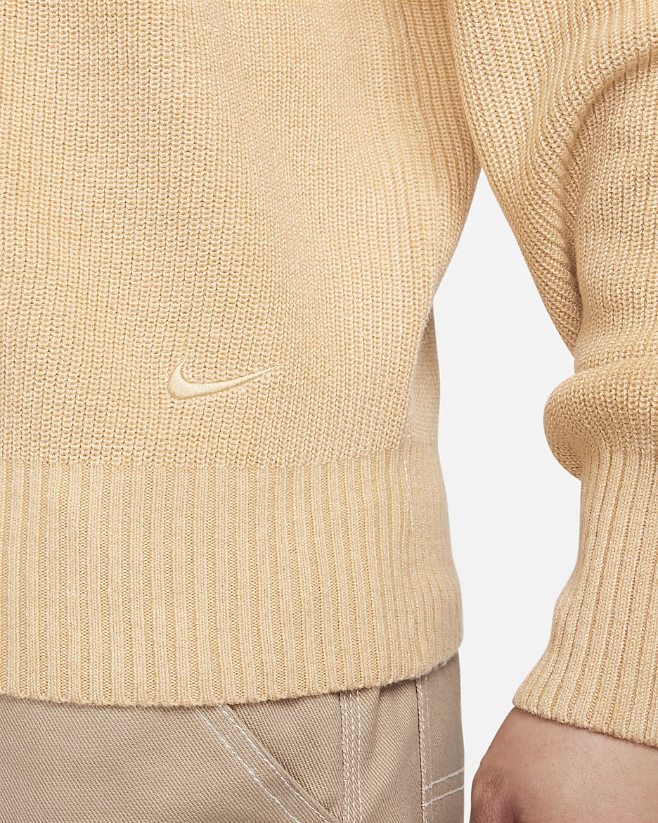 Nike Life Men's Long-Sleeve Military Henley Sweater - Sesame