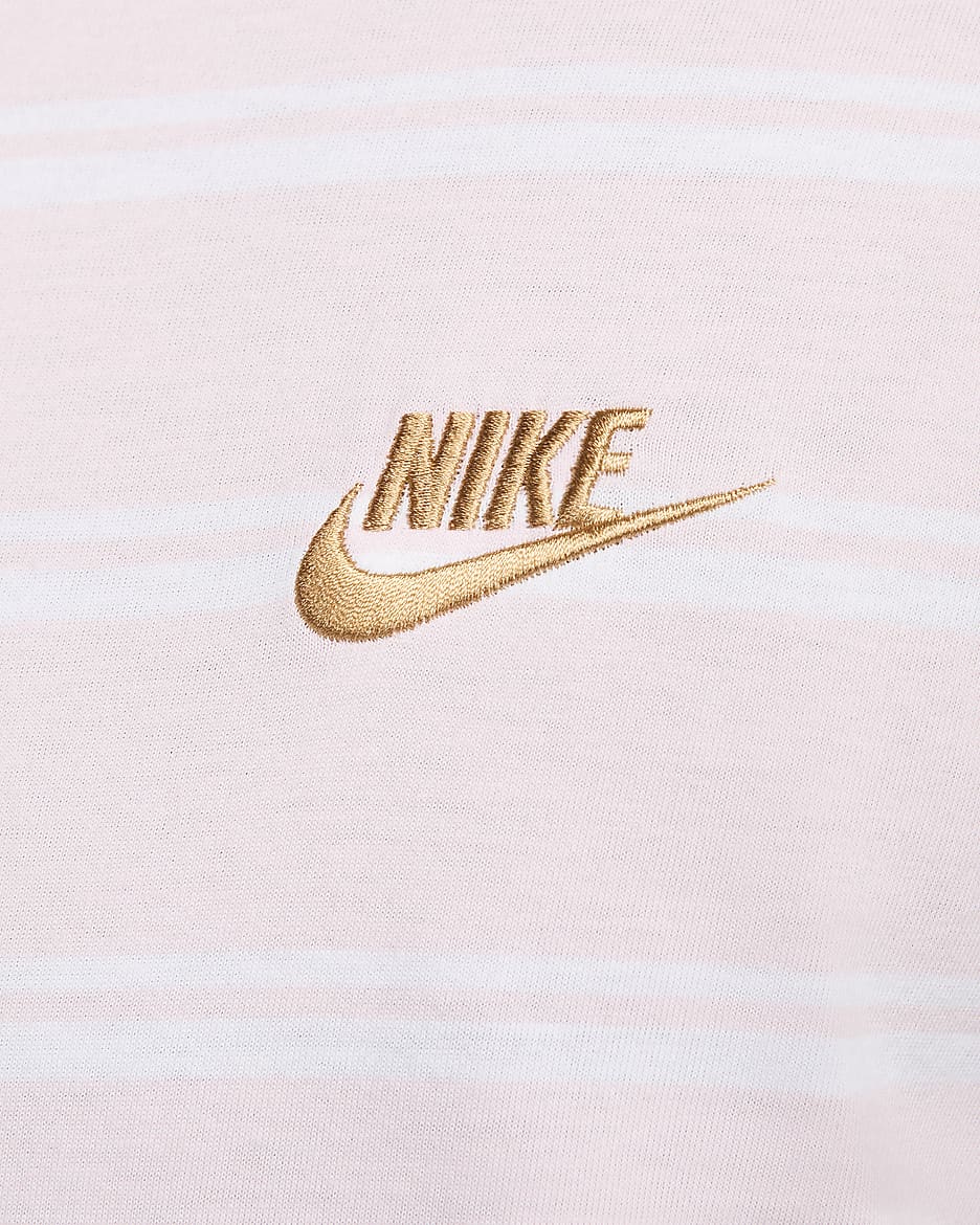 Nike Sportswear Men's Striped T-Shirt - Pink Foam