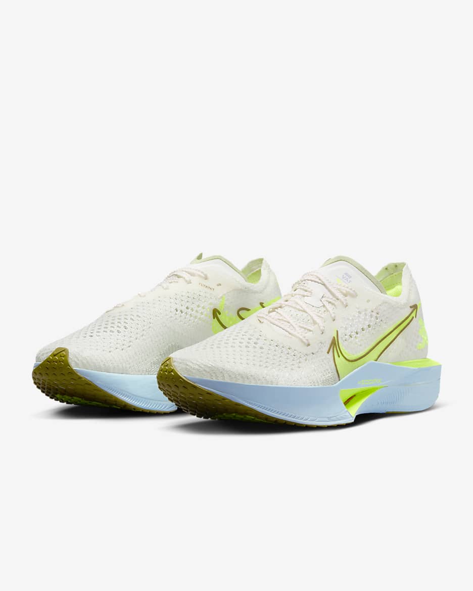 Nike Vaporfly 3 Women's Road Racing Shoes - Sail/Olive Aura/Volt/Glacier Blue