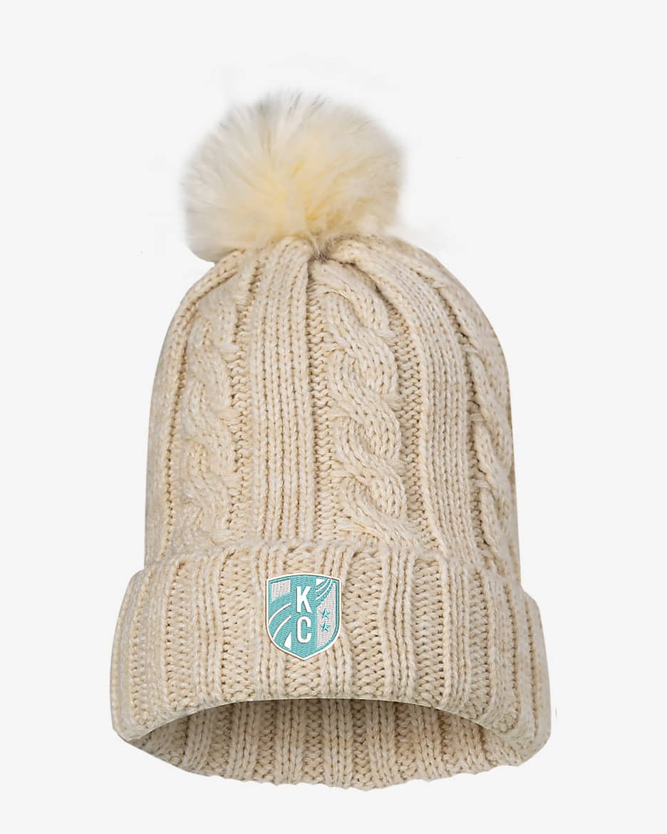 Gorro Nike de tejido Knit de la NWSL Kansas City Current - Crudo