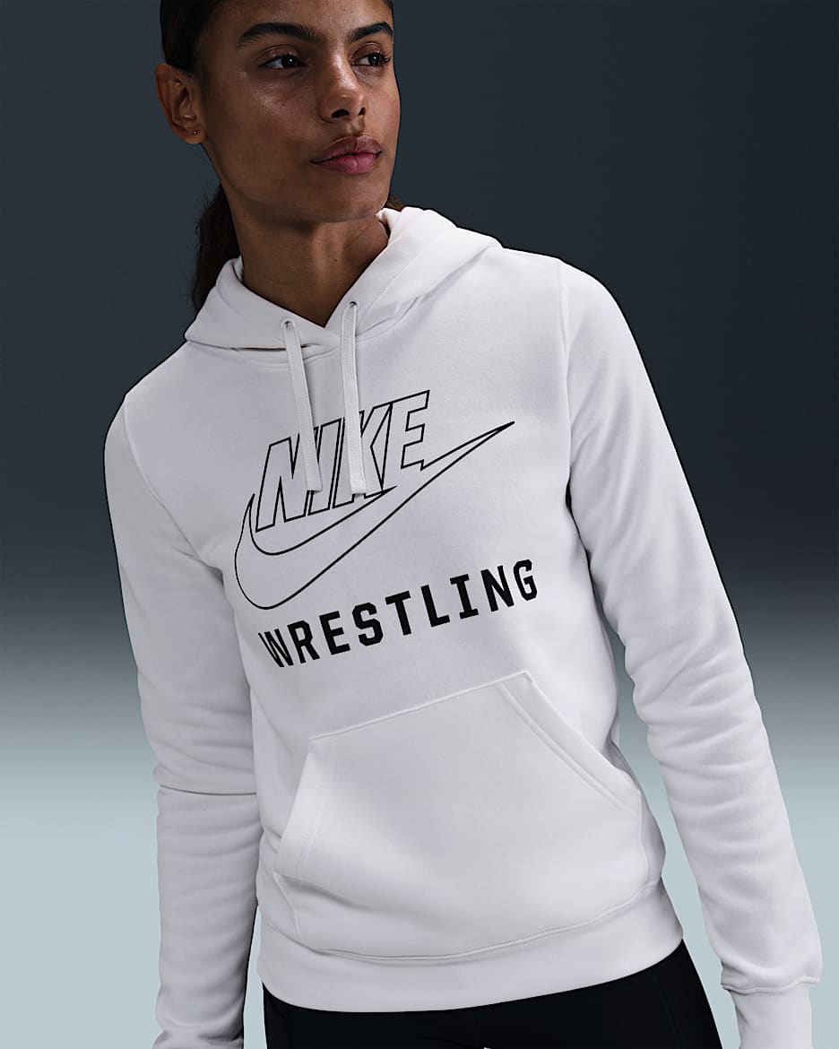 Nike Women's Wrestling Pullover Hoodie - White