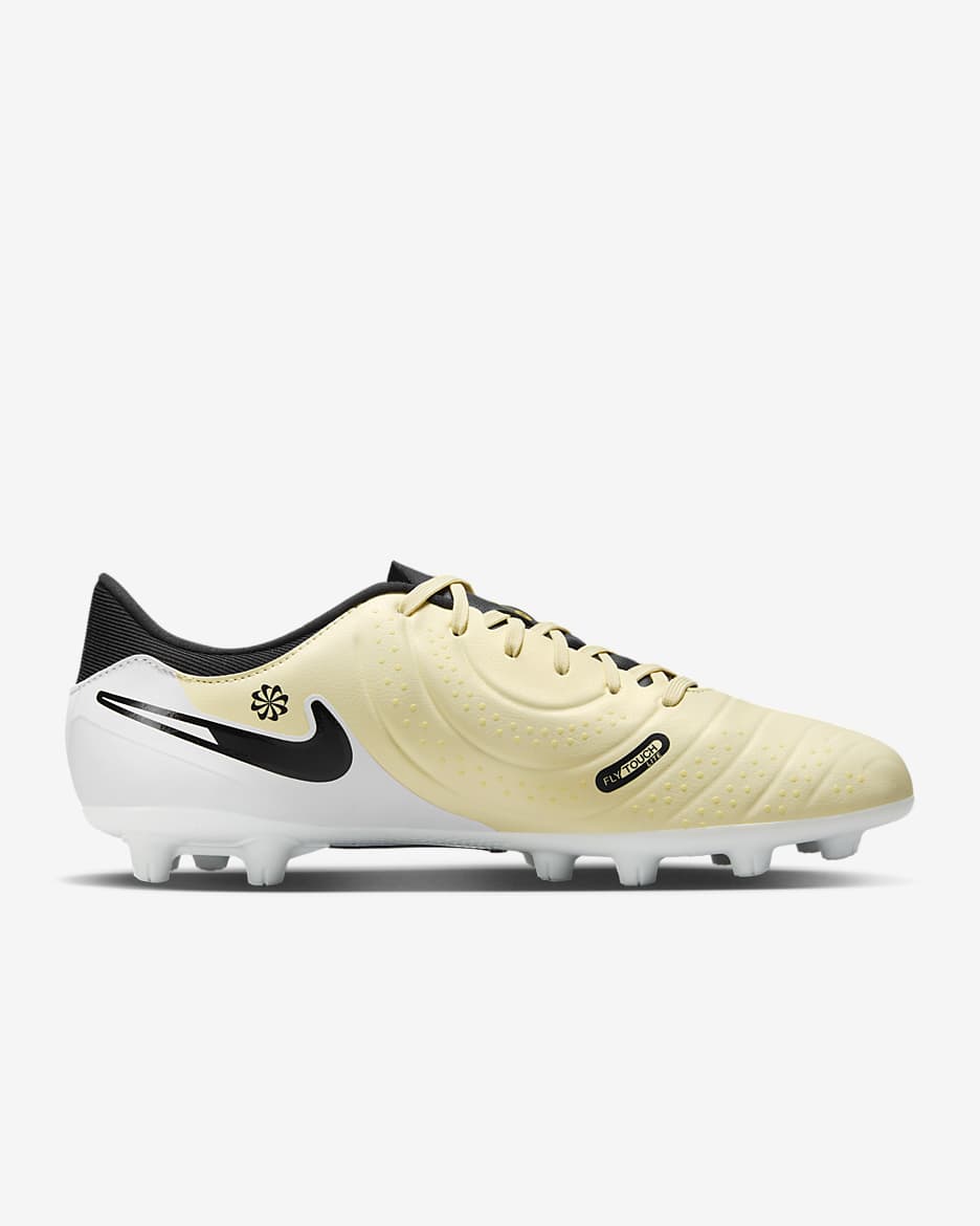 Nike Tiempo Legend 10 Academy Hard-Ground Low-Top Soccer Cleats - Lemonade/Metallic Gold Coin/Black