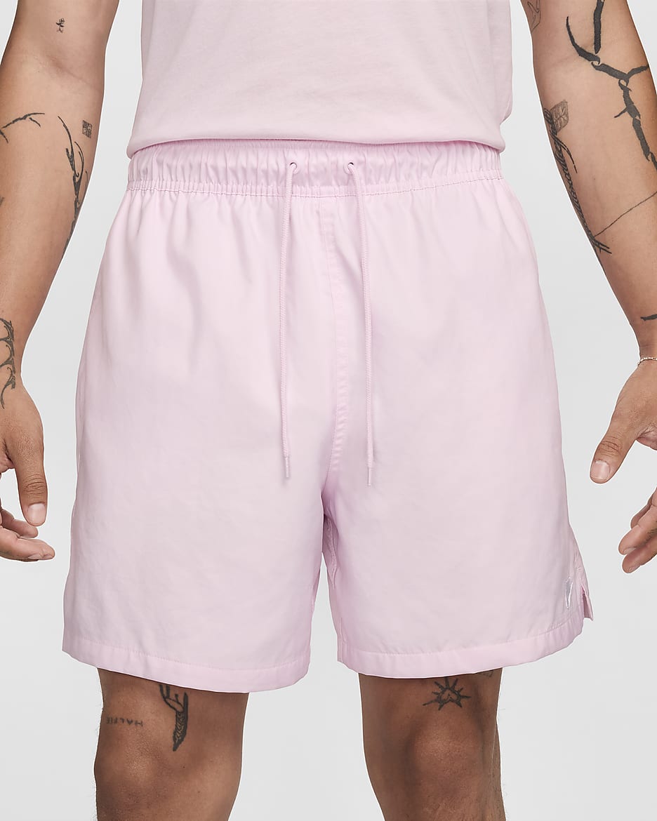 Nike Club Pantalón corto Flow de tejido Woven - Hombre - Pink Foam/Blanco