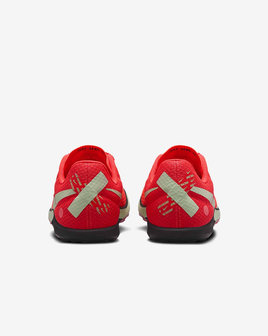 Nike Rival XC 6 Cross-Country Spikes - Bright Crimson/Black/Metallic Silver/Vapor Green