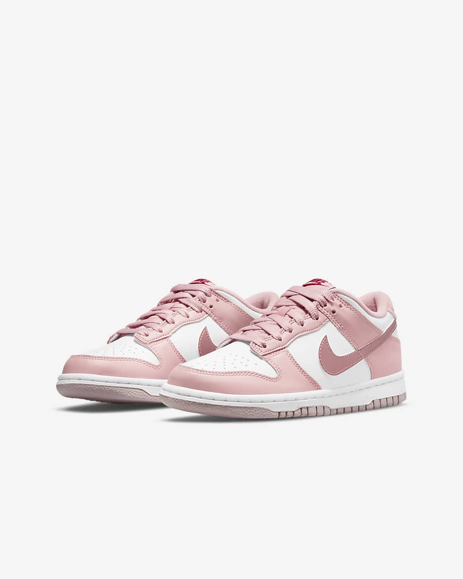 Skor Nike Dunk Low för ungdom - Pink Glaze/Vit/Pomegranate/Pink Glaze