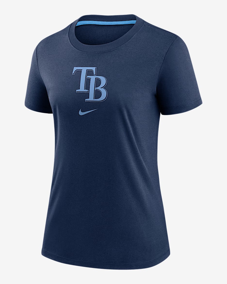 Playera Nike de la MLB para mujer Tampa Bay Rays Authentic Collection Early Work - Azul marino