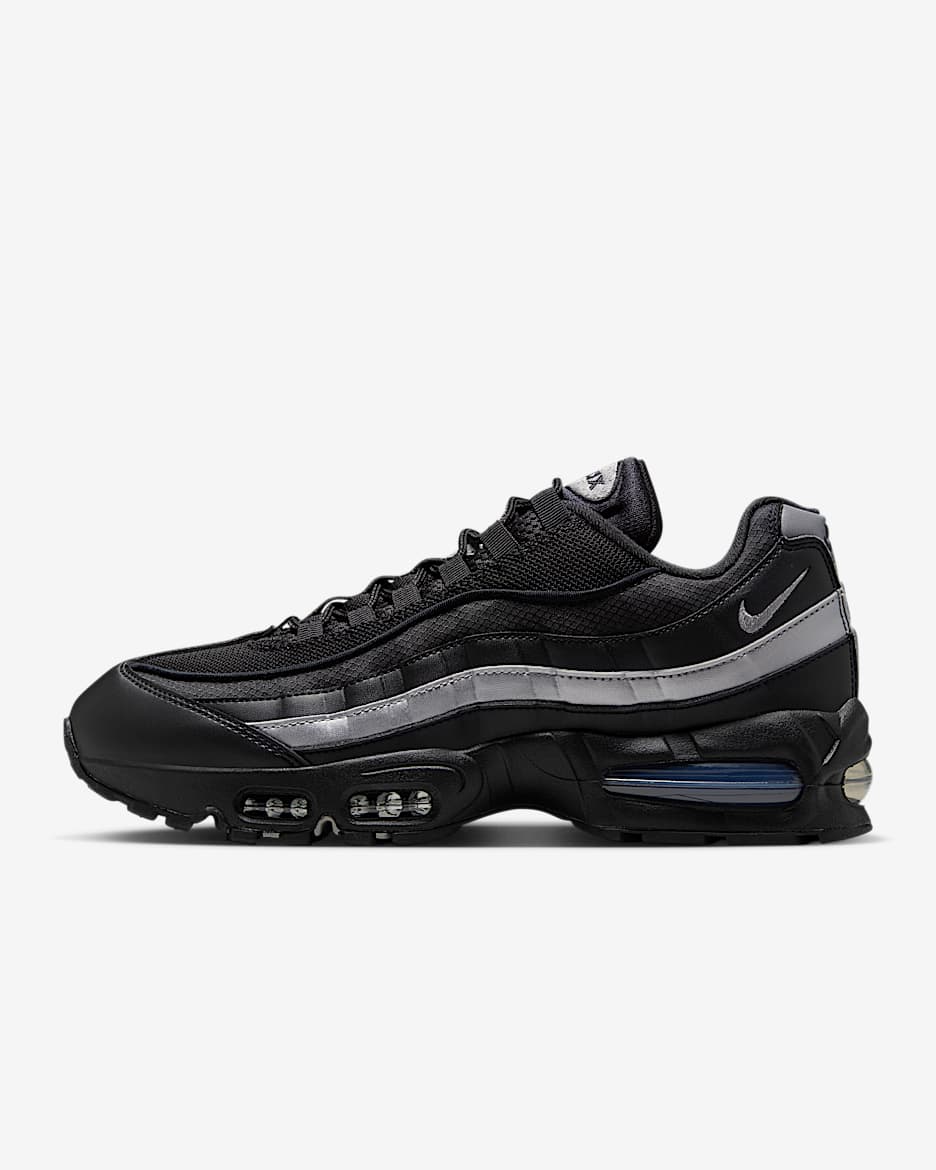 Sapatilhas Nike Air Max 95 "Big Bubble" para homem - Preto/Preto/Branco/Prateado metalizado