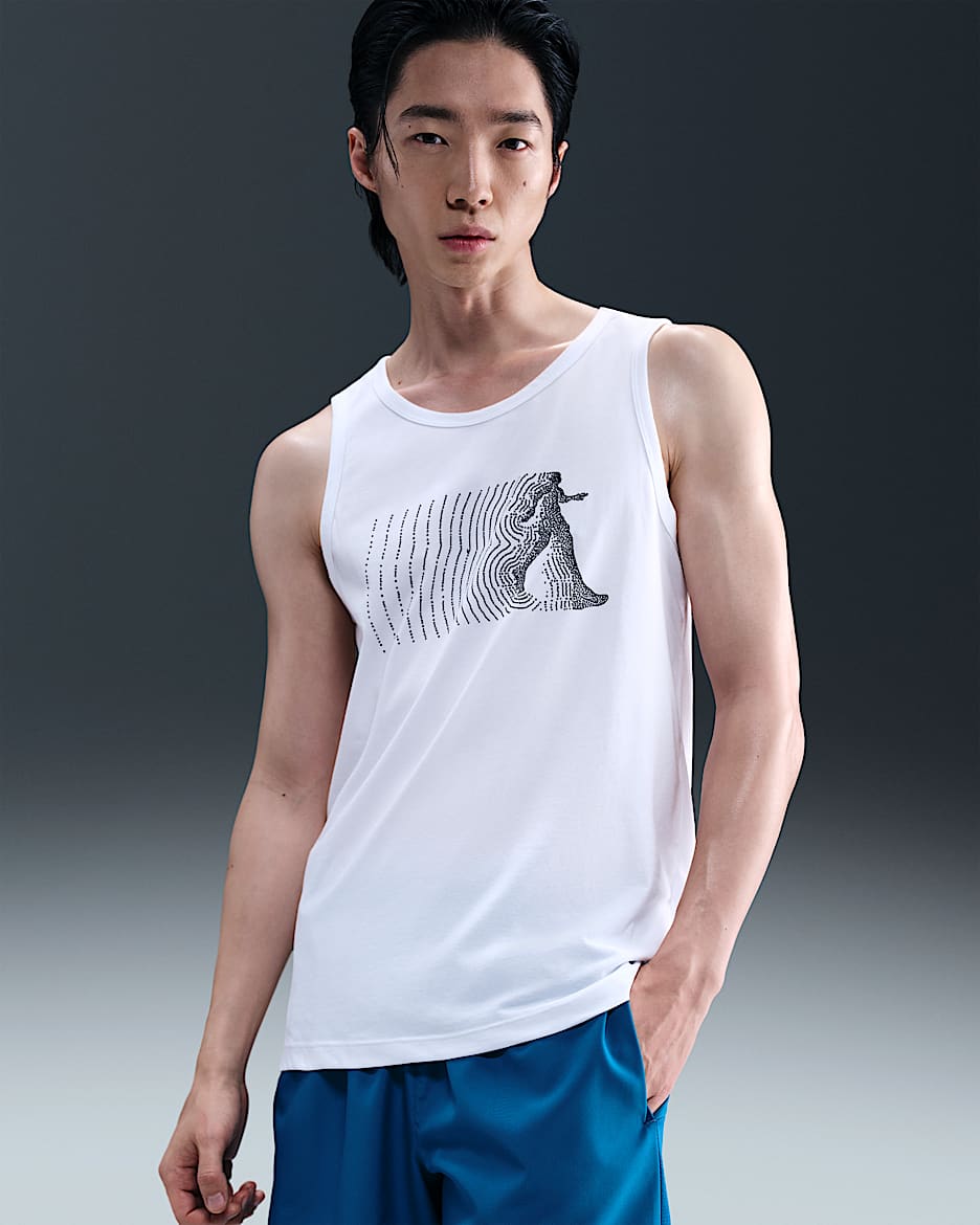 ナイキ メンズ Dri-FIT ランニングタンクトップ - ホワイト