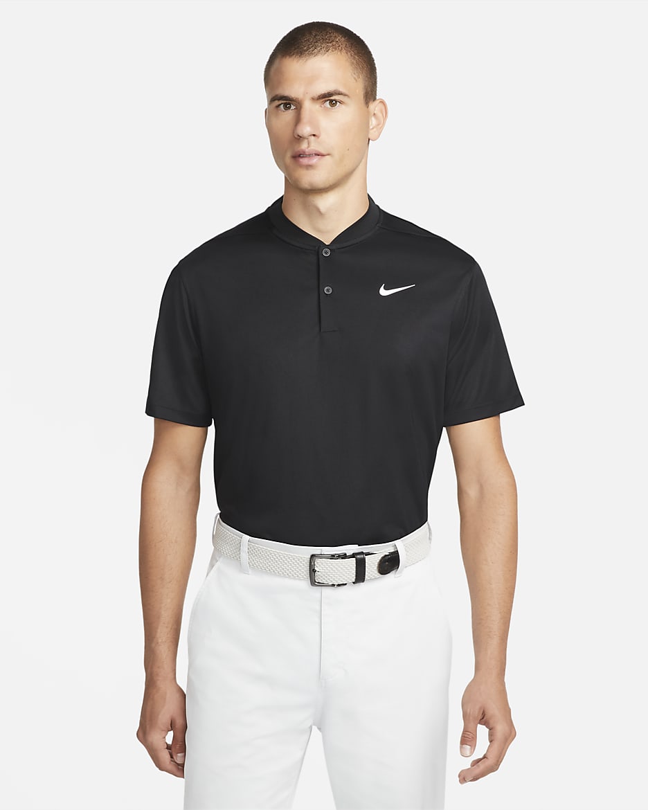 Nike Dri-FIT Victory Men's Golf Polo - Black/White