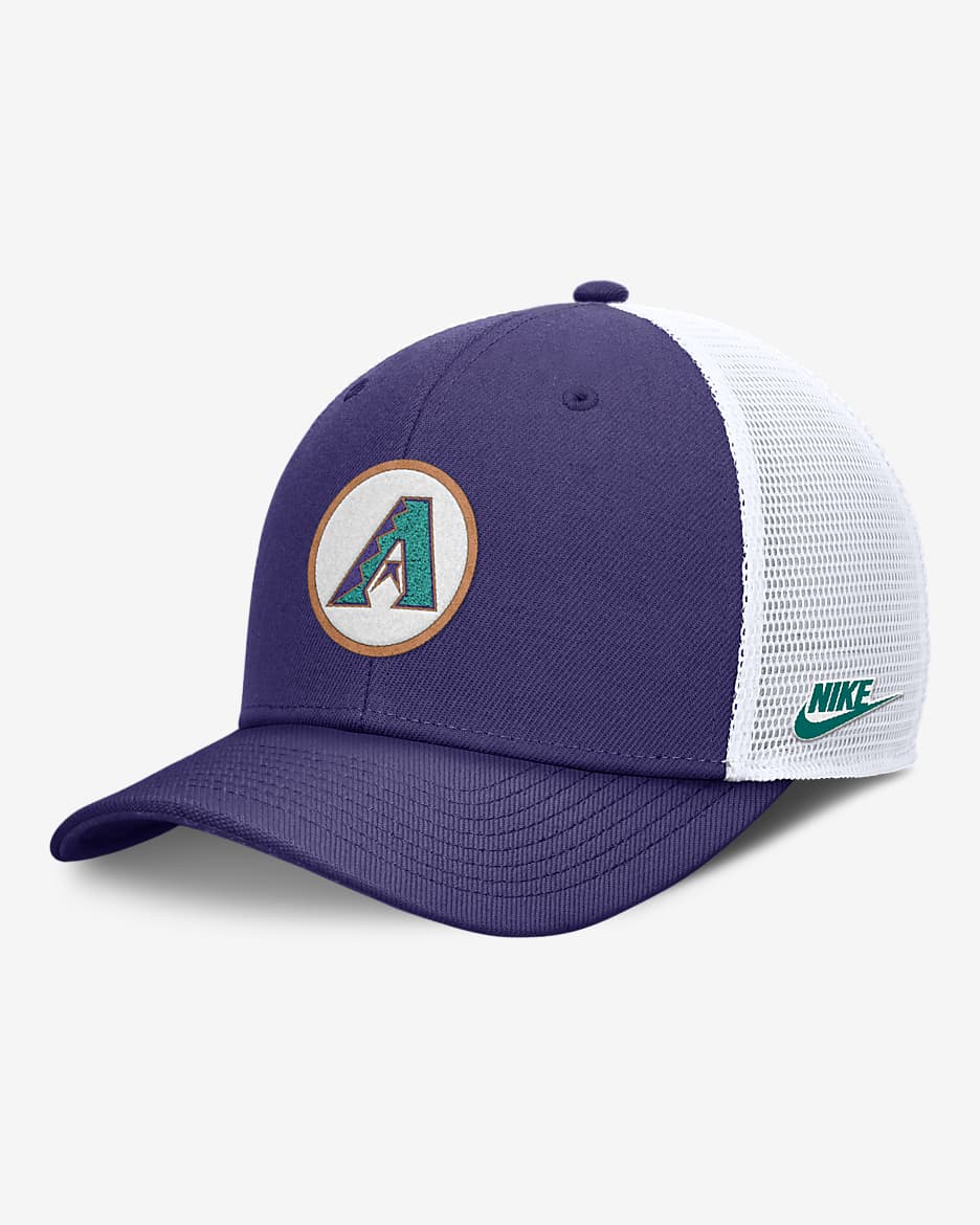 Arizona Diamondbacks Cooperstown Rise Men's Nike Dri-FIT MLB Trucker Adjustable Hat - Purple