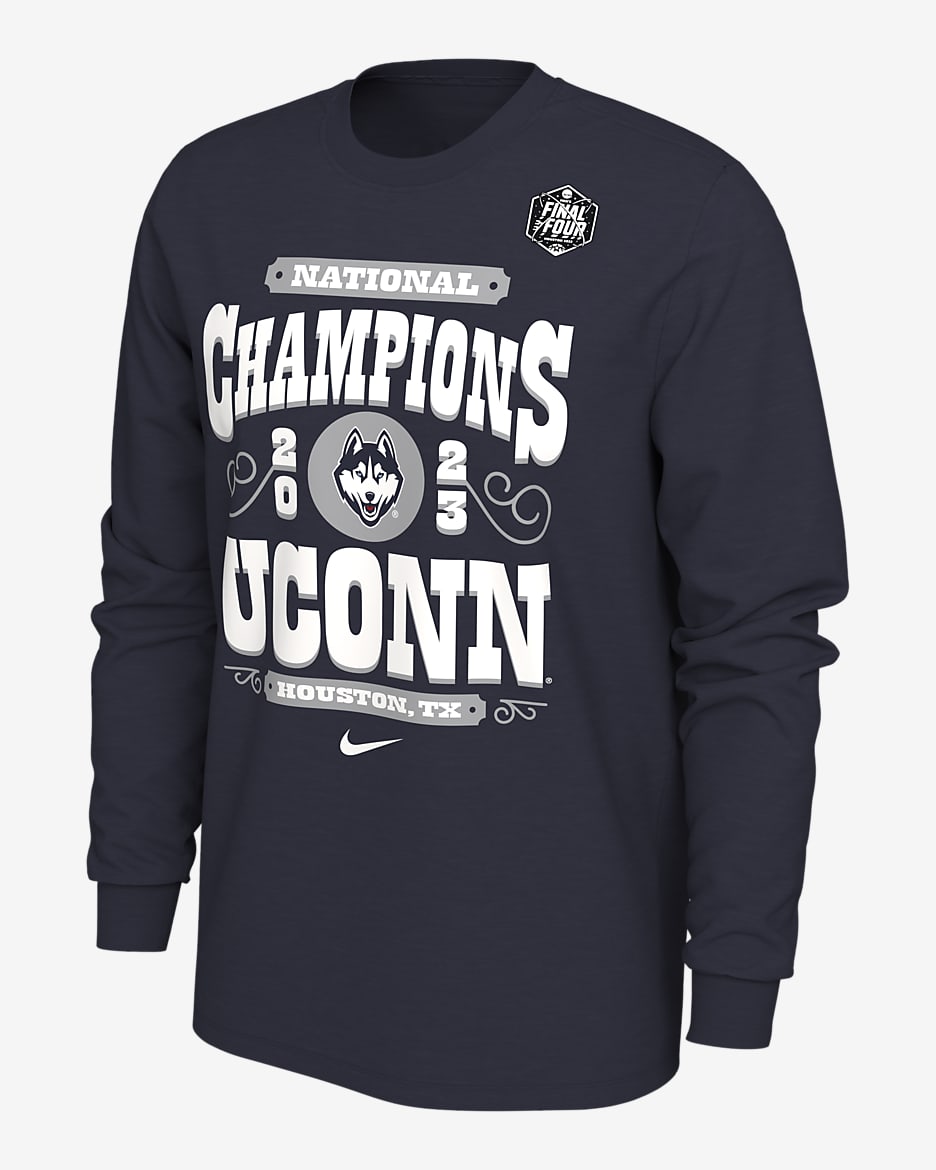 UConn Men's Nike College National Champs Long-Sleeve T-Shirt - College Navy