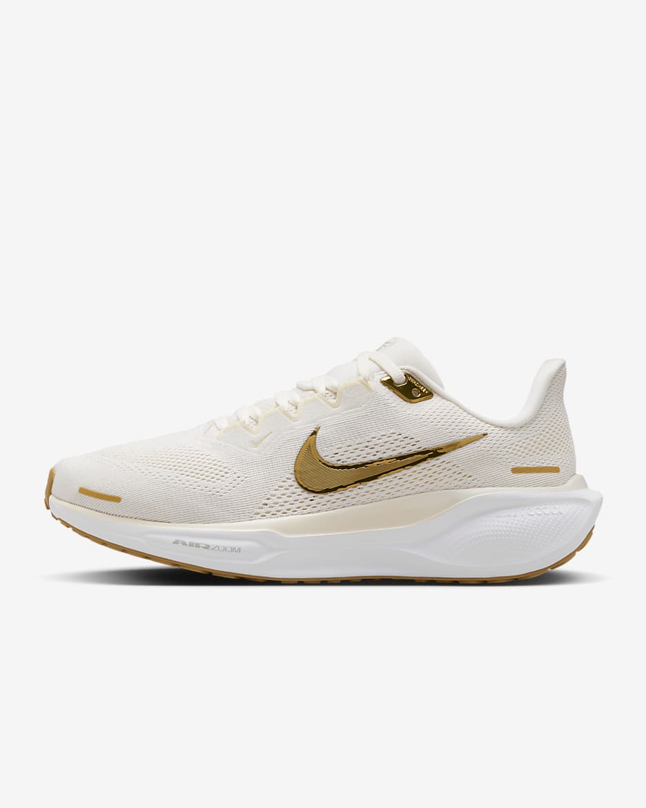 Nike Pegasus 41 Women's Road Running Shoes - Phantom/Light Pumice/Sail/Metallic Gold