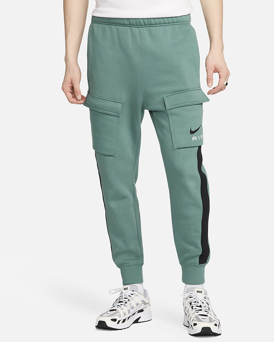 Nike Air Men's Fleece Cargo Trousers - Bicoastal/Black