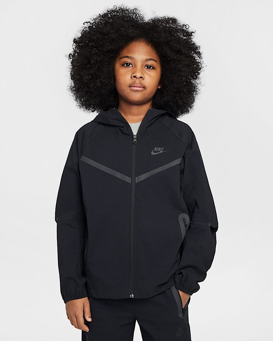 Veste tissée Nike Tech pour ado (garçon) - Noir/Noir/Noir