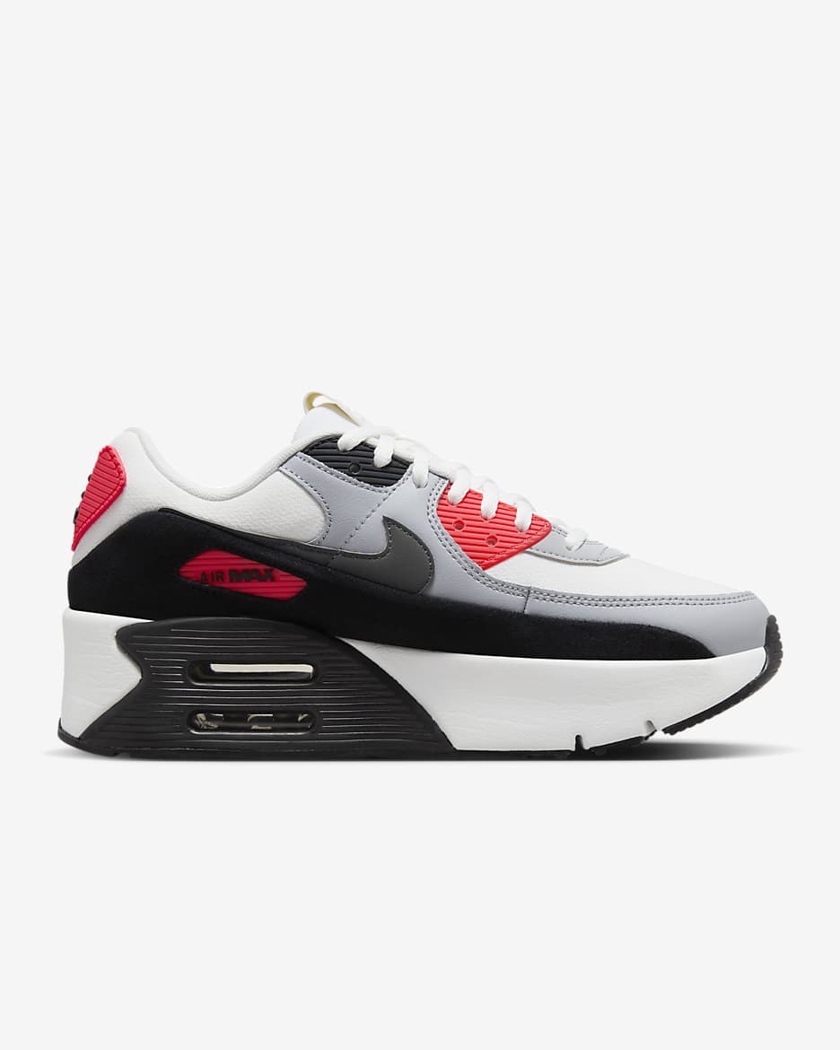 Nike Air Max 90 LV8 Women's Shoes - Summit White/Black/Wolf Grey/Smoke Grey