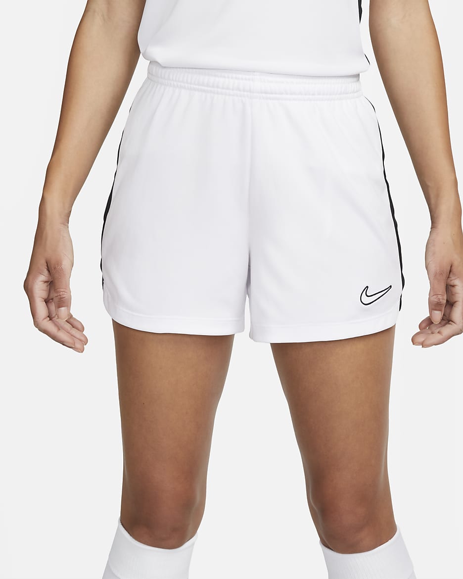 Damskie spodenki piłkarskie Nike Dri-FIT Academy 23 - Biel/Czerń/Czerń