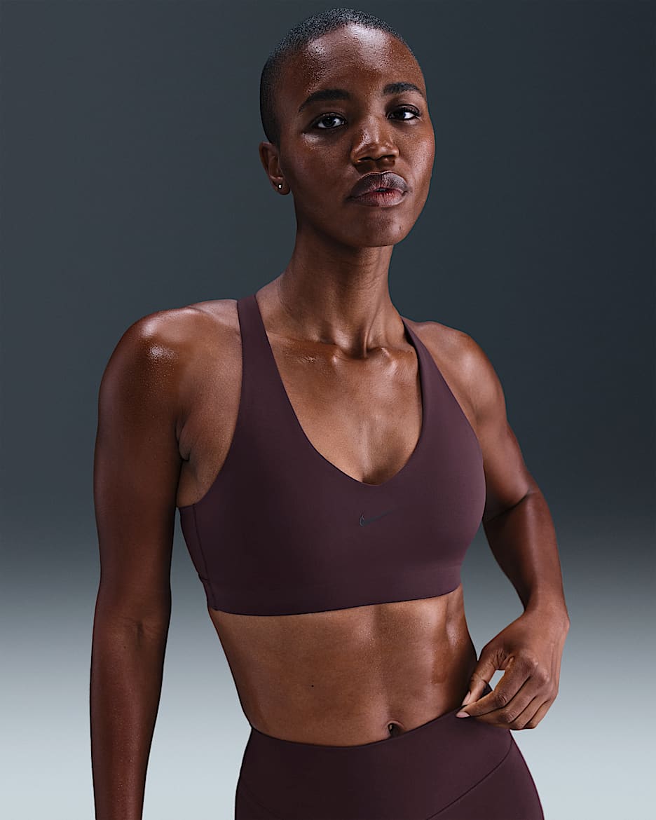 Nike Universa Women's Medium-Support Padded Sport Bra - Burgundy Crush/Burgundy Crush/Burgundy Ash