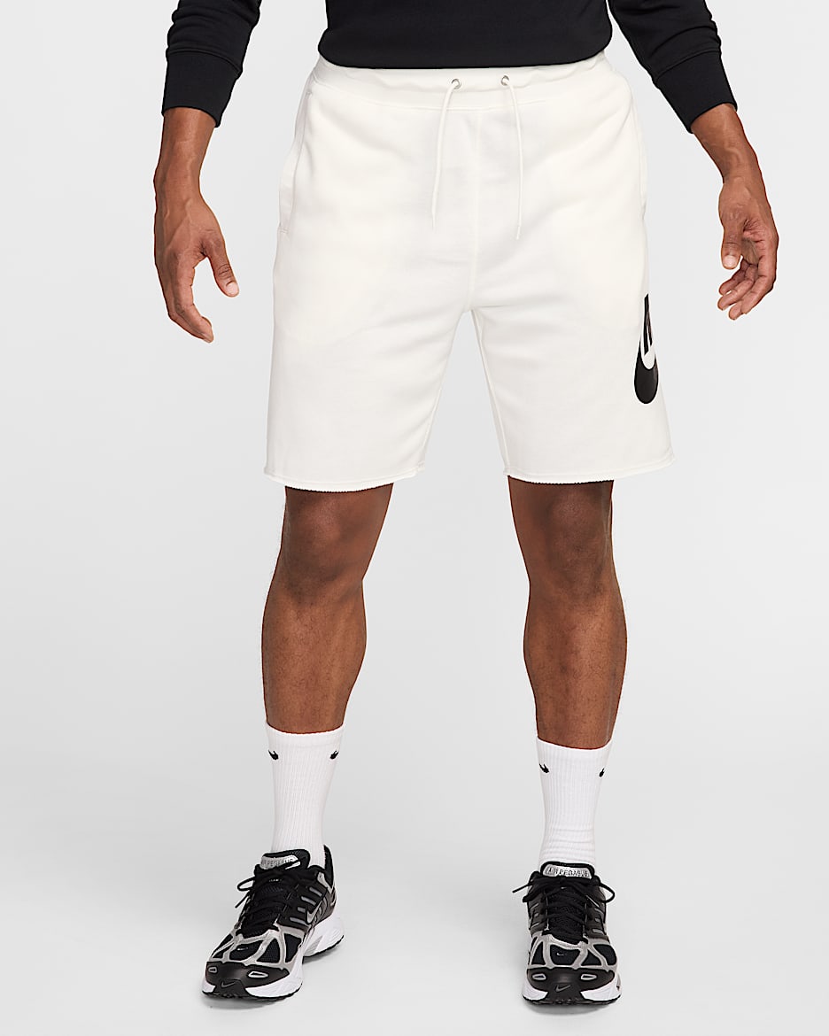 Nike Club Men's French Terry Alumni Shorts - Sail/Sail/Black